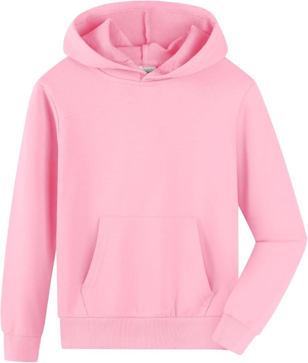 NWT New Spring & Gege Pink Soft Knit Pullover Hoodie Sweatshirt Youth Size Large